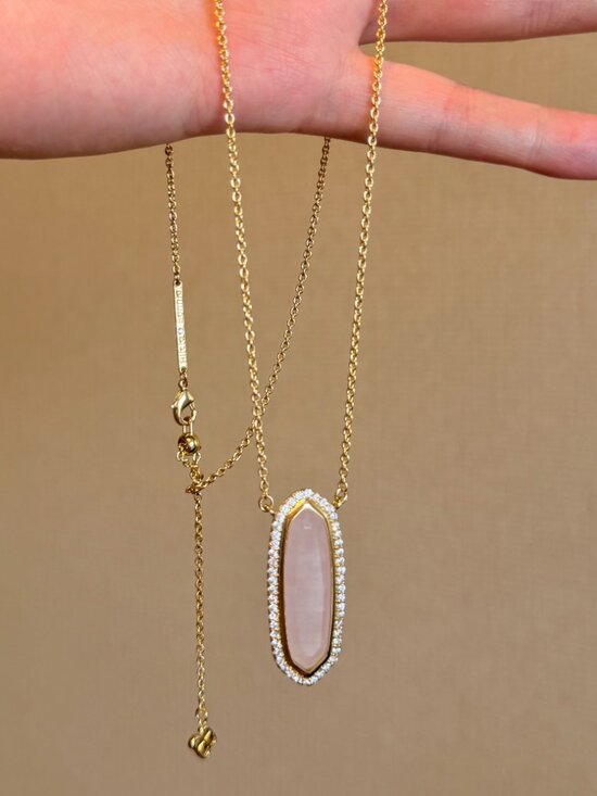 Alicia Bonnie Jewelry - Alicia Bonnie Rose Quartz Pendant Necklace